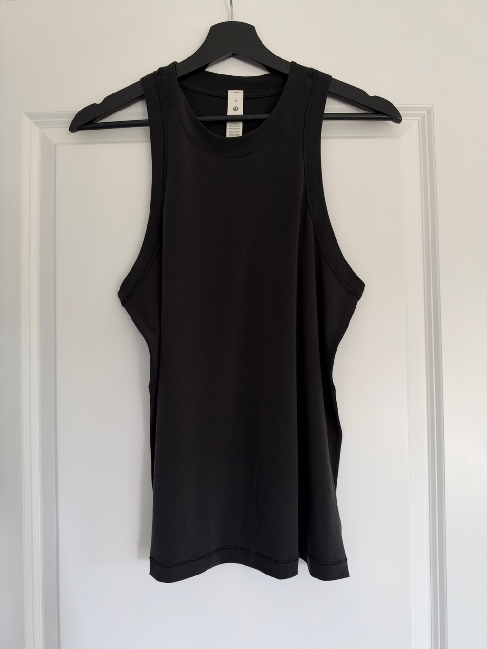 Lululemon black tank top, size 8.